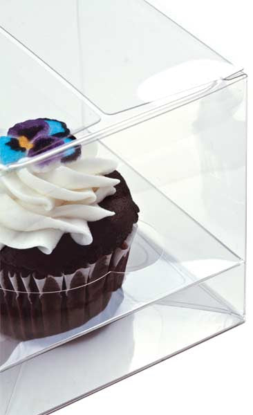 Plastic Gift Boxes for 6 Cupcakes 22.9x22.9x10.2cm (100 pieces) [CBS175]