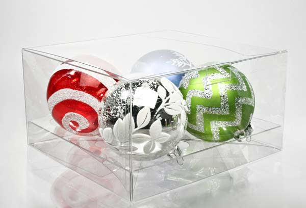 Plastic Gift Boxes for 4 Cupcakes or muffins 19.1x17.8x10.2cm (100 pieces) [CBS177]