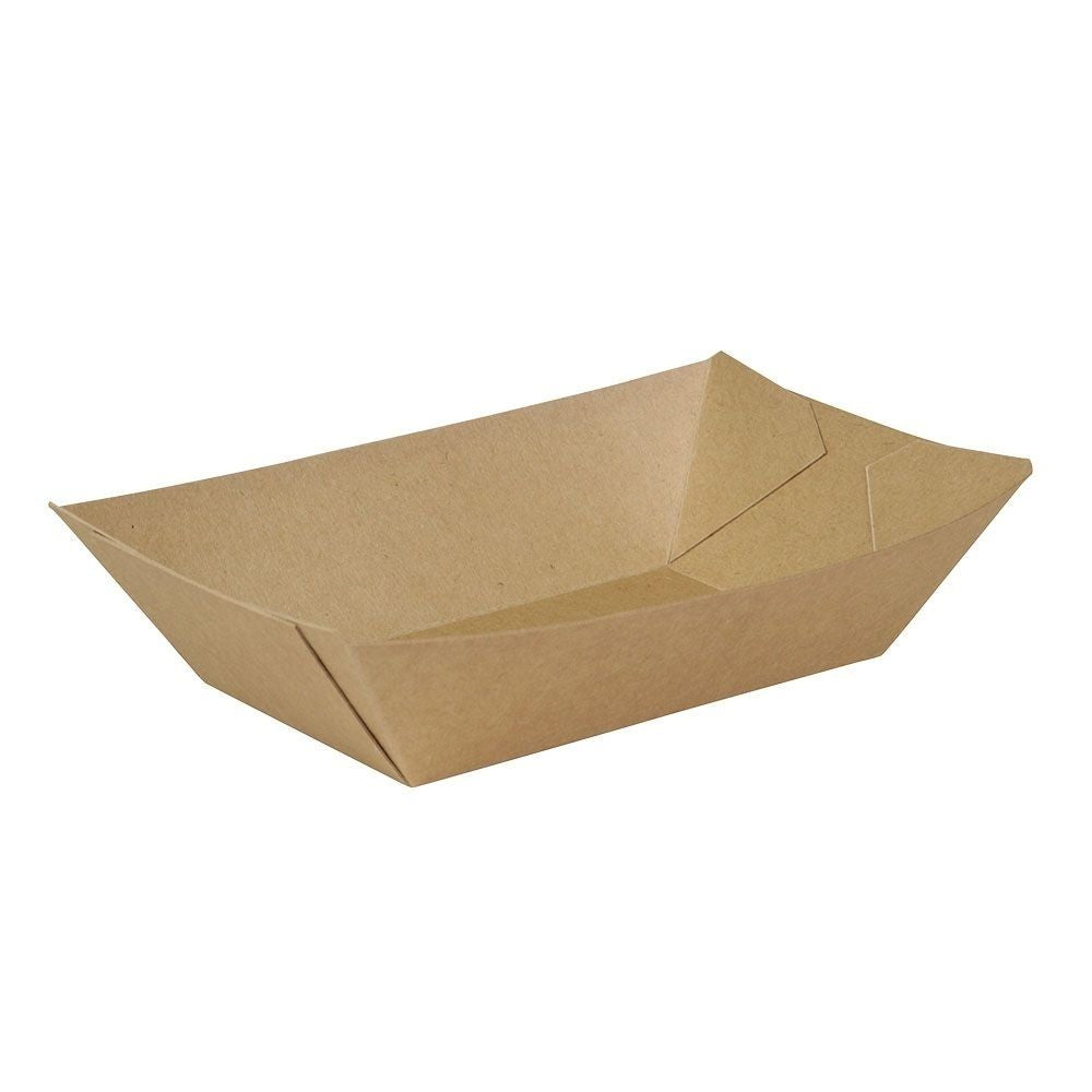 Eco-friendly Paper Food Trays brown 500 ml (800 pieces)
