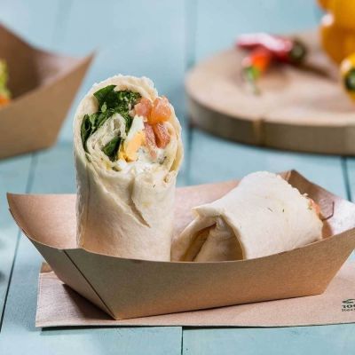 Snack trays cardboard 800 ml Brown Organic Coated (600 pieces) [GB-DCA06453]