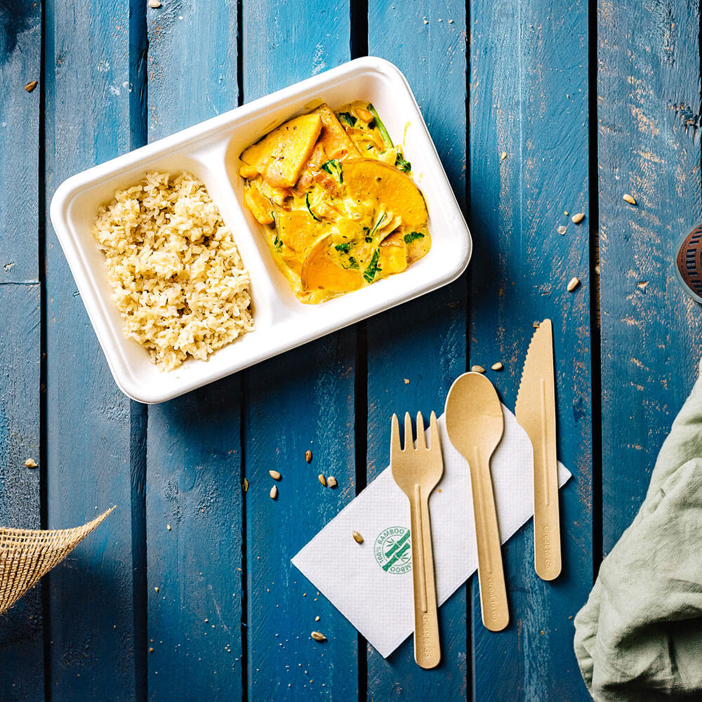 Menu bowl Sugar cane 1000 ml, 23x14.5x5 cm (500 pieces) [GB-DFC01296]