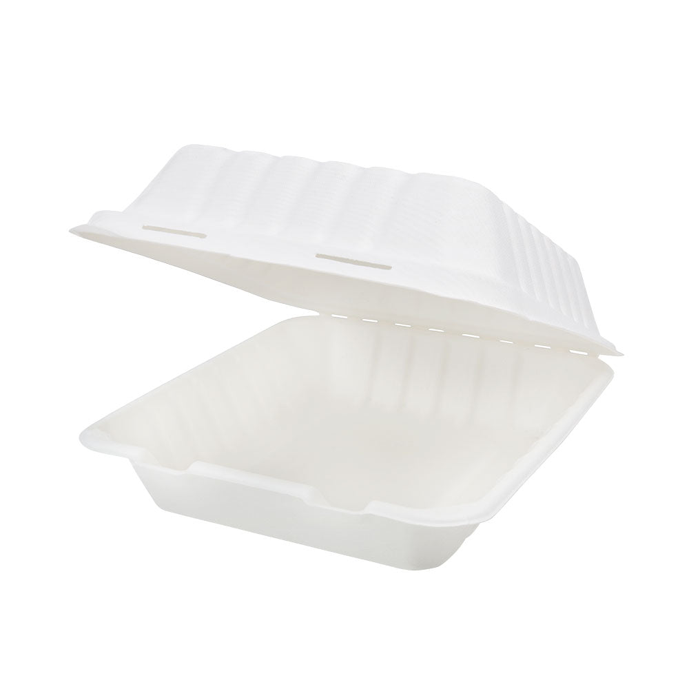 Bowl with lid Sugarcane 22x18.5x7 cm (200 pieces) [GB-DFC01316]