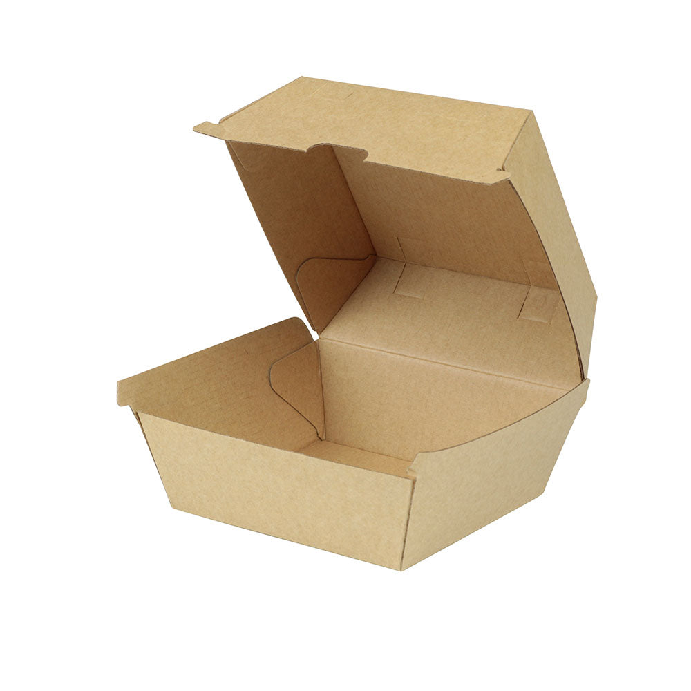 Take-away hamburger boxes Cardboard 13x14x8 cm Brown (250 pieces) [GB-DFC04285]