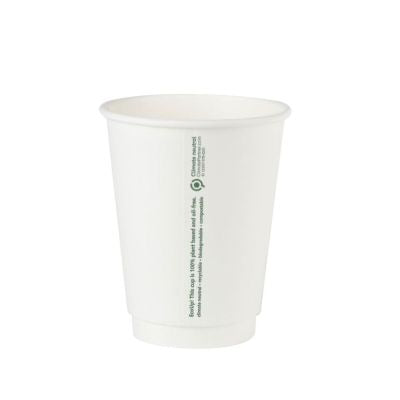 Double-walled Cup Cardboard 300 ml Ø 80 White (500 pieces) [GB-DHD04643]