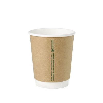 Double-walled Cup Cardboard 200 ml Ø 80 Brown (500 pieces) [GB-DHD04872]