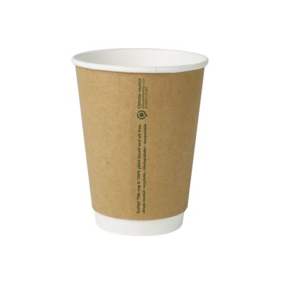 Double-walled Cup Cardboard 300 ml Ø 80 Brown (500 pieces) [GB-DHD04882]