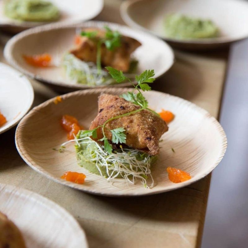 Round Plate Palm Leaf, Ø 15 cm (200 pieces) [GB-DTW05400]