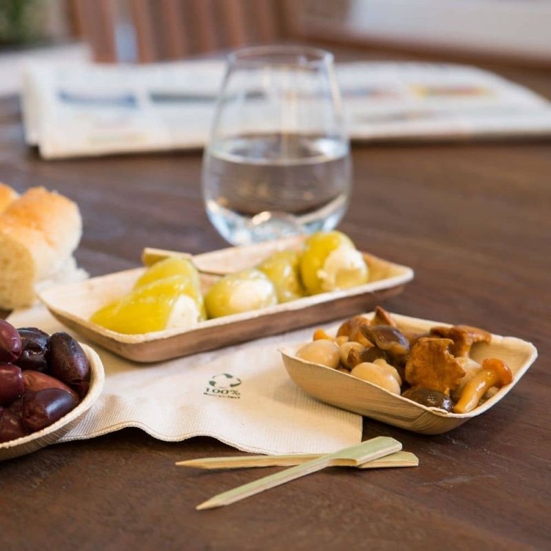 Palm leaf bowl 8.1 x 2.4 x 16 cm 125 ml (400 pieces) [GB-DTW05474]