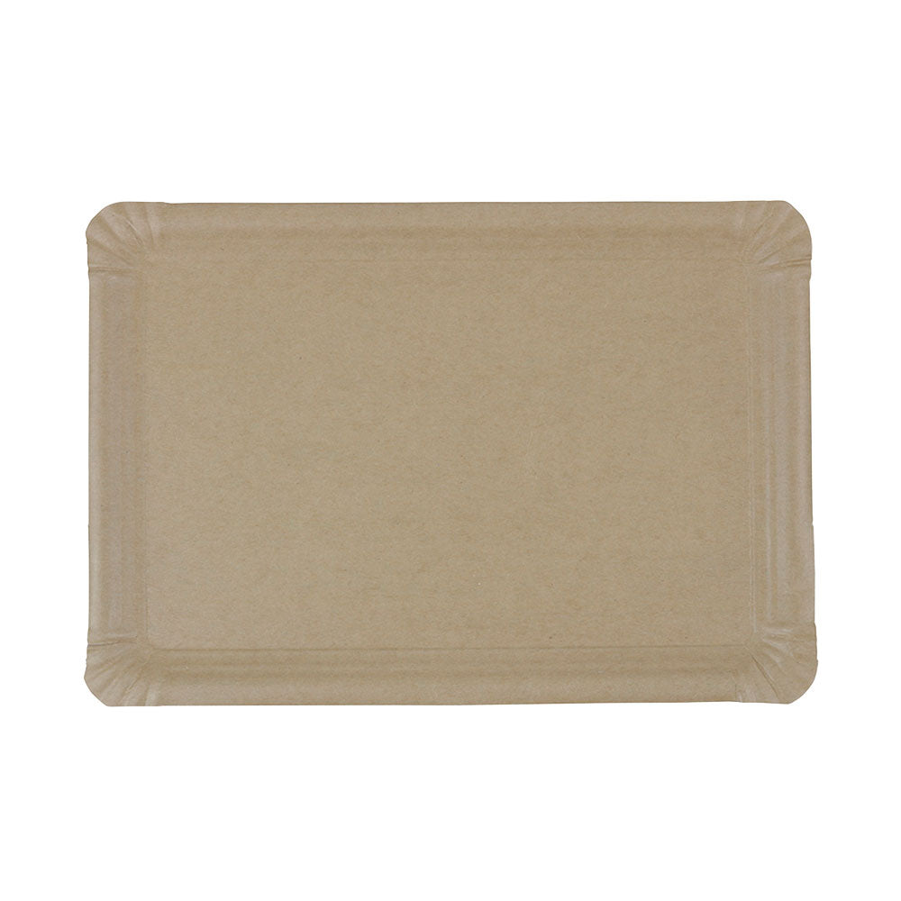 Rectangular Plate Paper 18.5x27 cm Brown, (500 pieces) [GB-DTW06011]