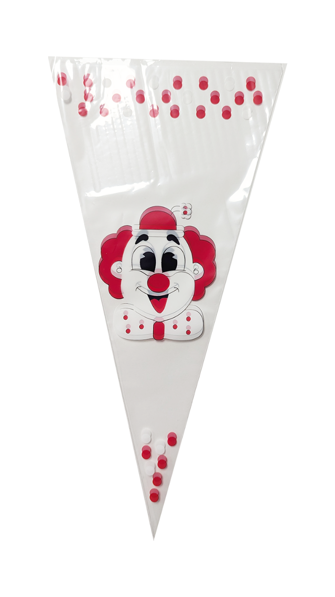 Conical bag 18x37cm 0.5 pounds Clown (250 pcs)