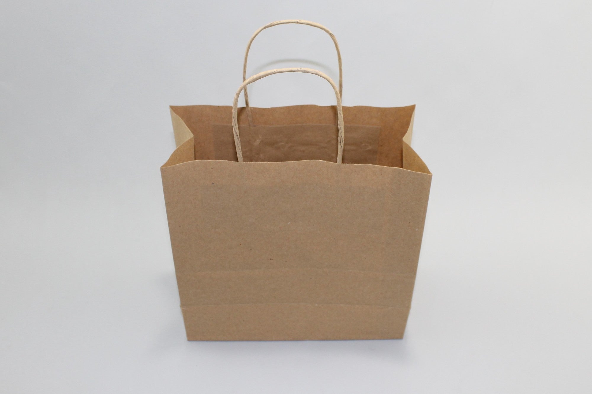 Paper Carrier Bags Brown 18x8x22cm Kraft 90 grams with twisted handles (50 pieces) [PAMB1822]