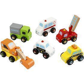VIGA mini cars, size 7-9 cm, 6 parts