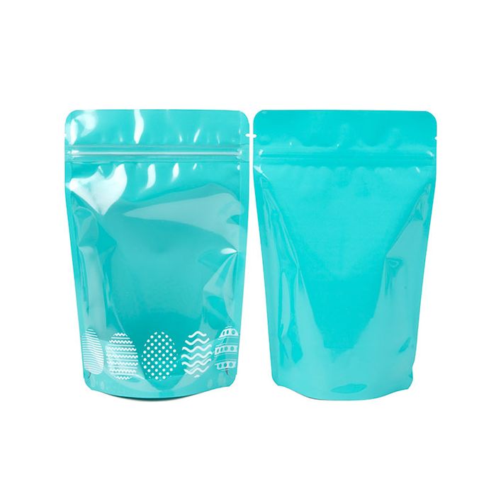 Stand Up Pouches Teal easter 13x7,9x20,6cm (25 Pieces) [ZBGW3TE]