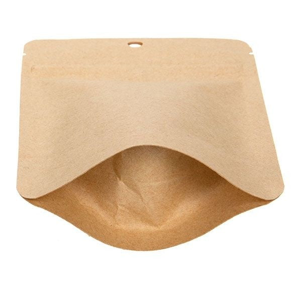 Stand Up Pouches Kraft Compostable 10.2x6x15.2cm | 57 grams (100 pieces) [ZBGEK2]