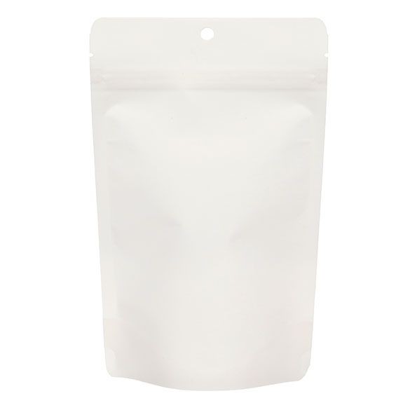 Stand Up Pouches Compostable Kraft White 13x7.9x20.6cm | 113 grams (100 pieces) [ZBGEK3W]