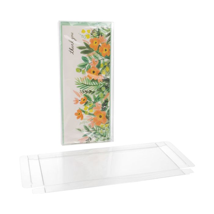 Plastic Gift Boxes 10.8x2.1x24.3cm Crystal Clear (25 pieces) [FB128]