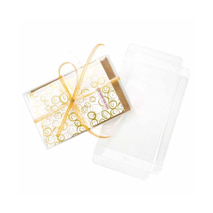 Plastic Gift Boxes 9.2x1.6x14.3cm Crystal Clear (25 pieces) [FB33]