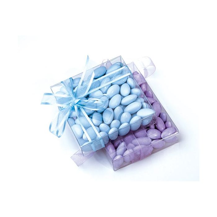 Plastic Gift Boxes 7.9x2.1x7.9cm Crystal Clear (25 pieces) [FB35]