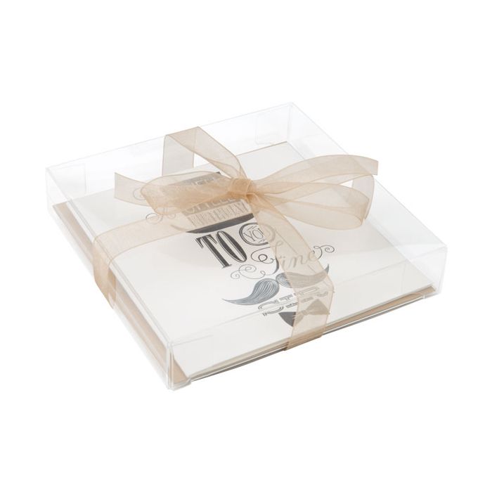 Plastic Gift Boxes 13.1x2.5x12.9cm Crystal Clear (25 pieces) [FB47]