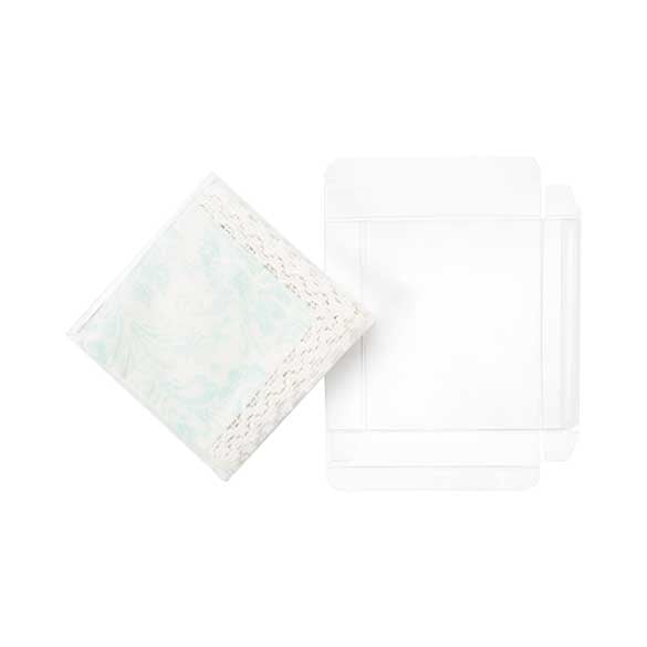 Plastic Gift Boxes 14.3x2.5x14.1cm Crystal Clear (25 pieces) [FB48]