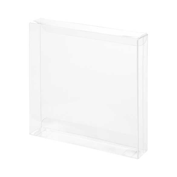 Plastic Gift Boxes 14.3x2.5x14.1cm Crystal Clear (25 pieces) [FB48]