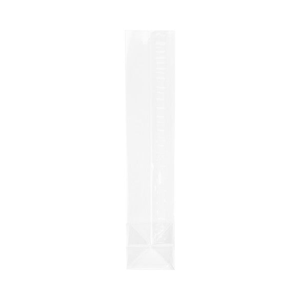 Block Bottom Bags Clear 4.4x4.4x21.6cm (100 pieces) [FG10]