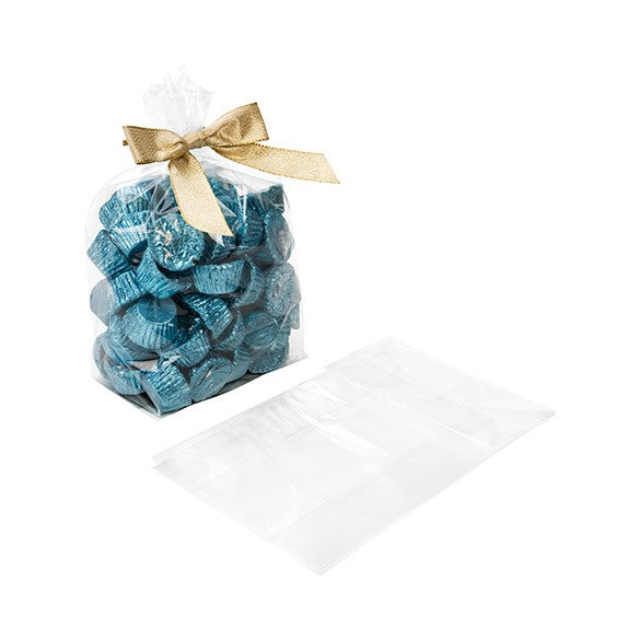 Block Bottom Bags Clear 11.4x6.4x20.3cm (100 pieces) [FG19]