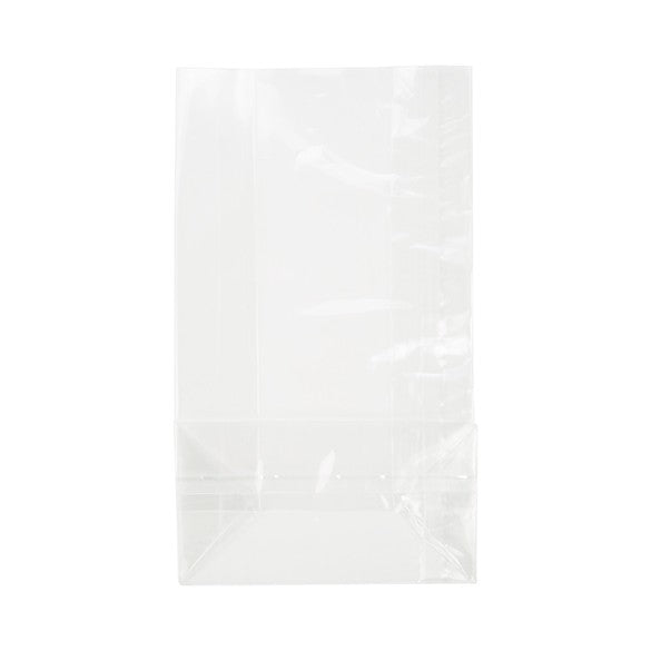 Block Bottom Bags Clear 11.4x6.4x20.3cm (100 pieces) [FG19]