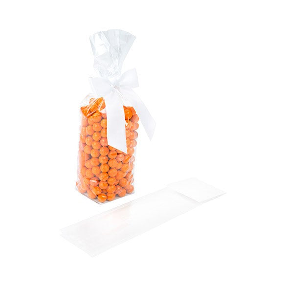 Block Bottom Bags Super Clear 5.1x5.1x21cm with paper insert (100 pieces) [FGPB11]