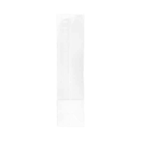 Block Bottom Bags Super Clear 5.1x5.1x21cm with paper insert (100 pieces) [FGPB11]