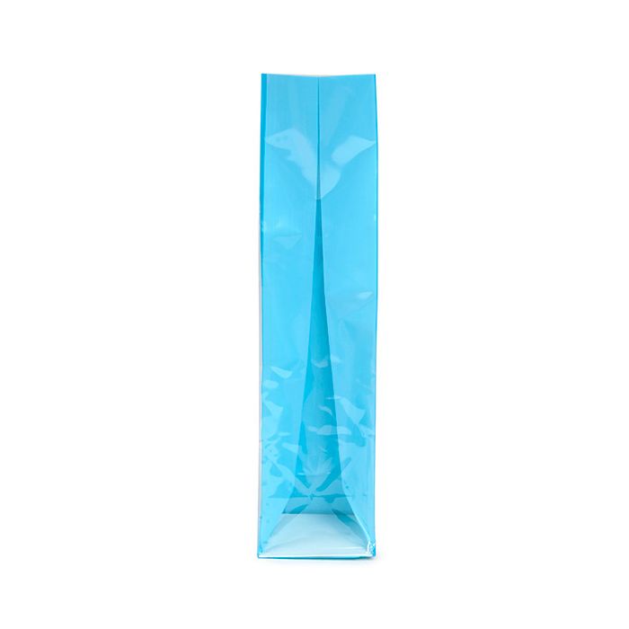 Block Bottom Bags Neon Blue w/ Paper Insert 5,1x5,1x21 cm (100 pieces) [FGPB11NB]