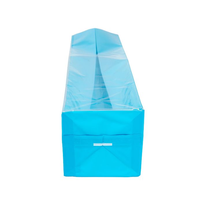 Block Bottom Bags Neon Blue w/ Paper Insert 5,1x5,1x21 cm (100 pieces) [FGPB11NB]