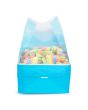 Block Bottom Bags Neon Blue w/ Paper Insert 8,9x5,7x30,5 cm (100 pieces) [FGPB16NB]