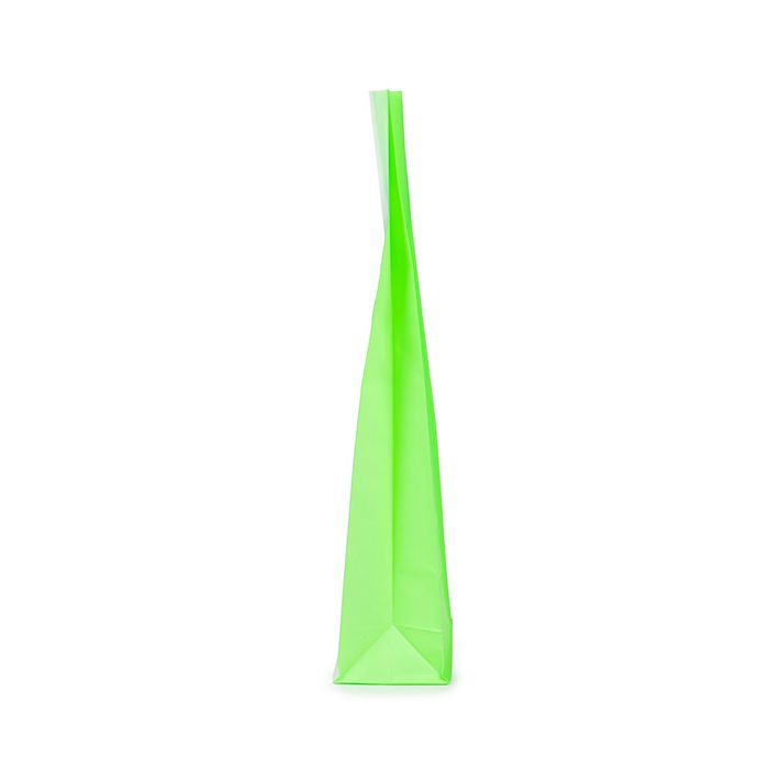 Block Bottom Bags Neon Green w/ Paper Insert 8,9x5,7x30,5 cm (100 pieces) [FGPB16NG]
