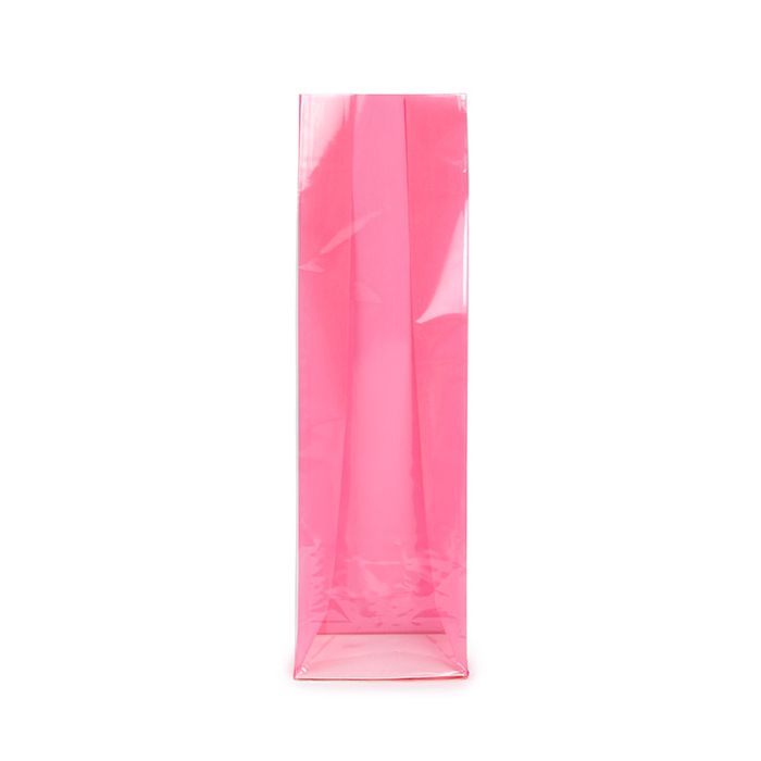 Block Bottom Bags Neon Pink w/ Paper Insert 8,9x5,7x30,5 cm (100 pieces) [FGPB16NK]
