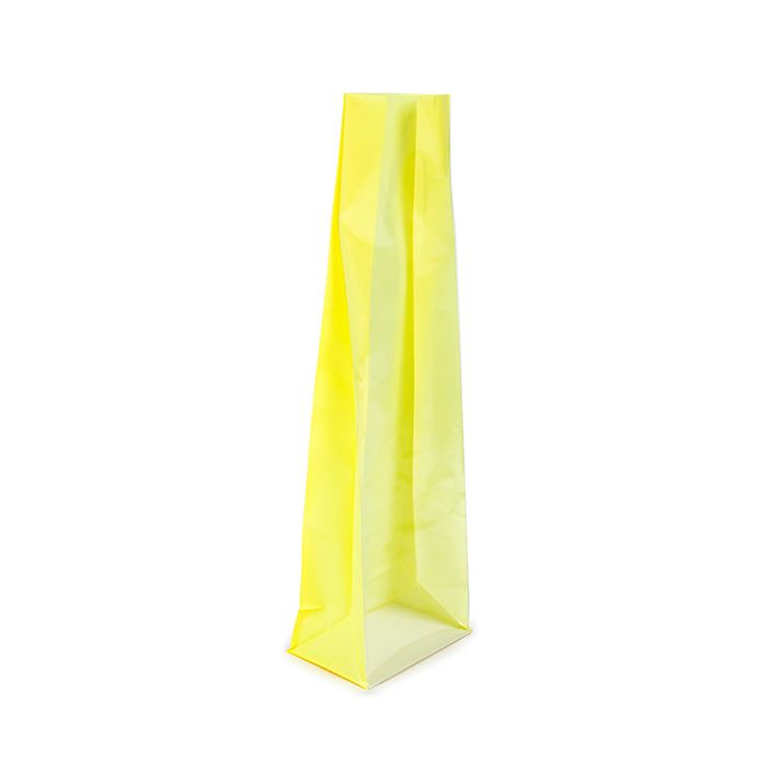 Block Bottom Bags Neon Yellow w/ Paper Insert 8,9x5,7x30,5 cm (100 pieces) [FGPB16NY]