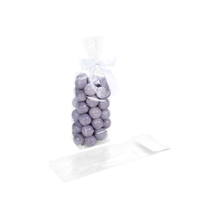 Block Bottom Bags Super Clear 7x5.1x25.4cm with paper insert (100 pieces) [FGPB17]