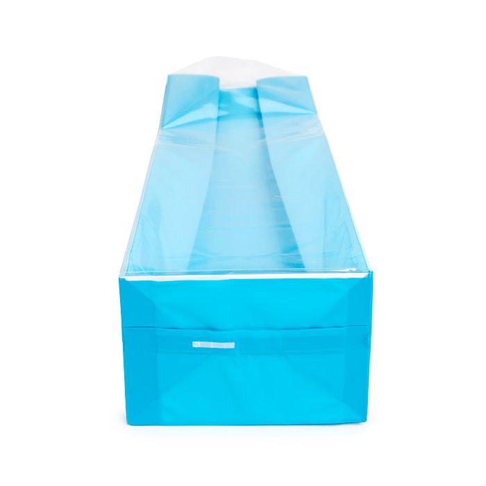 Block Bottom Bags Neon Blue w/ Paper Insert 7x5,1x25,4 cm (100 pieces) [FGPB17NB]