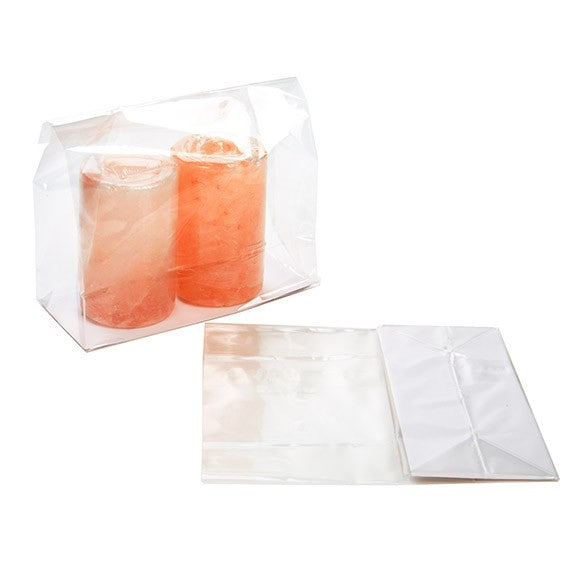 Block Bottom Bags Super Clear 12.7x5.7x12.7cm with paper insert (100 pieces) [FGPB18]