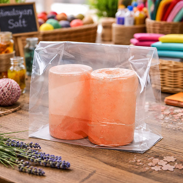 Block Bottom Bags Super Clear 12.7x5.7x12.7cm with paper insert (100 pieces) [FGPB18]