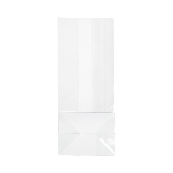 Block Bottom Bags Super Clear 10.2x7.6x25.4cm with paper insert (100 pieces) [FGPB5]