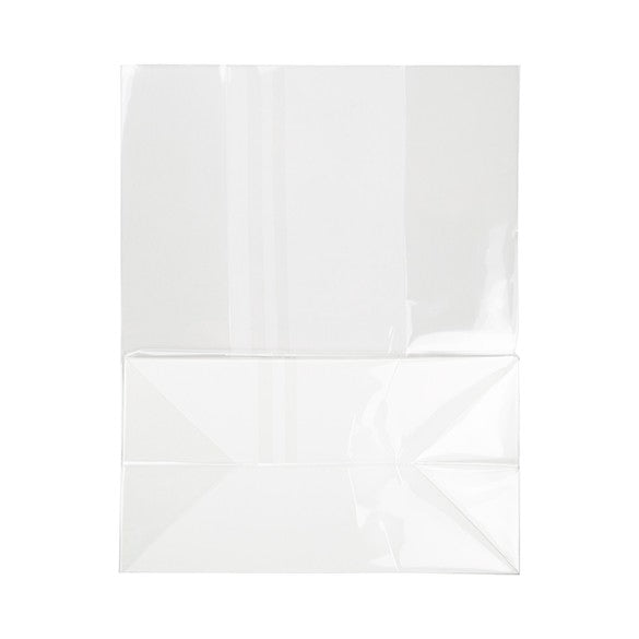 Block Bottom Bags Super Clear 17.8x10.2x22.9cm with paper insert (100 pieces) [FGPB8]