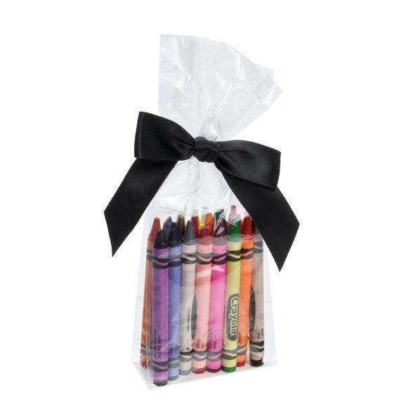 Block Bottom Bags Clear 7.6x3.2x21cm with paper insert (100 pieces) [FGPBH14]