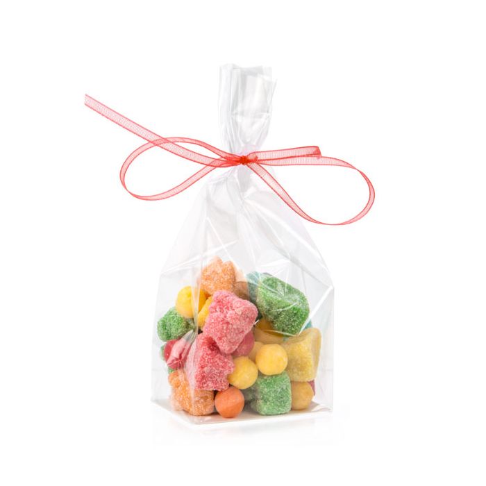 Block Bottom Bags Clear 5.1x3.8x12.7cm with paper insert (100 pieces) [FGPBH3]