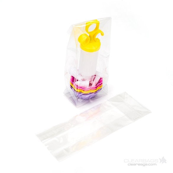 Block Bottom Bags Super Clear 8.9x5.7x24.8cm (100 pieces) [FGCC15]