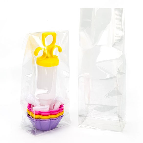 Block Bottom Bags Super Clear 8.9x5.7x24.8cm (100 pieces) [FGCC15]