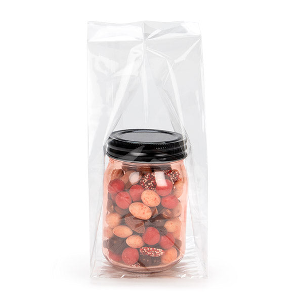 Block Bottom Bags Clear 10.2x10.2x22.9cm (100 pieces) [FG7]