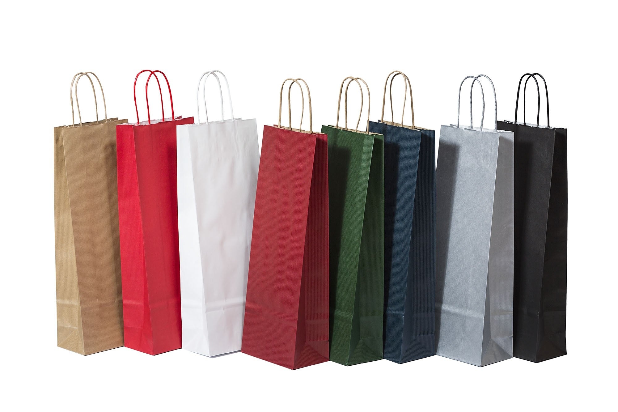 Carrier Bags for Bottles 14x8x39cm Kraft 110 g/m (50 pieces) [PAWF1439BR]