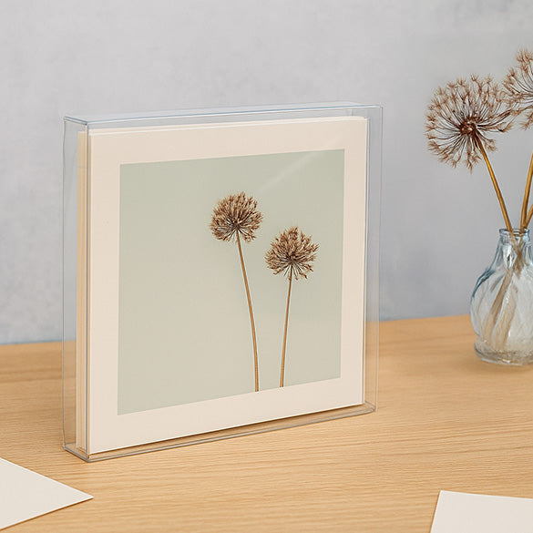 Plastic Gift Boxes 20.6x1.6x20.6cm Crystal Clear (25 pieces) [FPB133]
