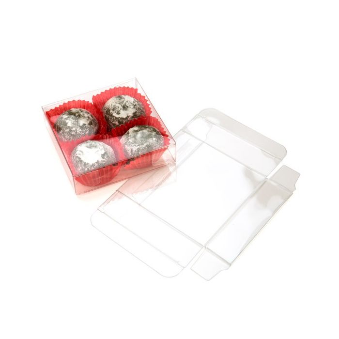 Plastic Gift Boxes 9.2x2.5x9cm Crystal Clear (25 pieces) [FPB235]